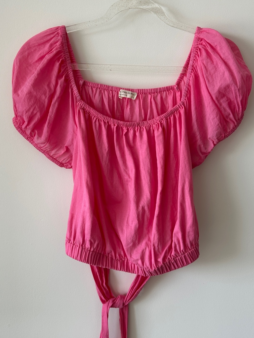 Spell Bright Pink Puff-Sleeve- organic cotton